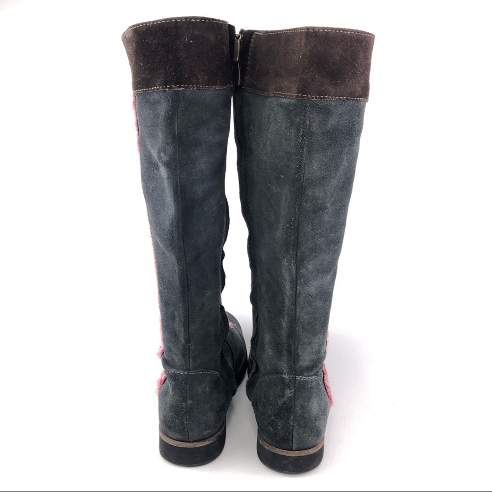 Inca Gray Leather Zip Tall Boots 8 - Picture 6 of 13